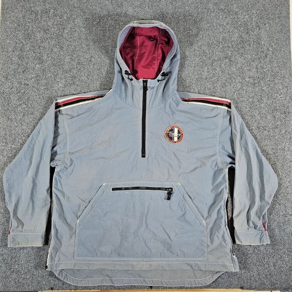 Tommy Hilfiger Other - Vintage 90s Tommy Hilfiger Surfwear Pullover Zip Hooded Anorak Gray Men's XL‎